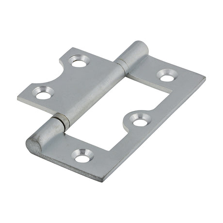 This is an image of Timco - Plain Bearing Flush Hinge - Solid Brass - Satin Chrome 60 x 41 (1 Pairs Bag) 234432