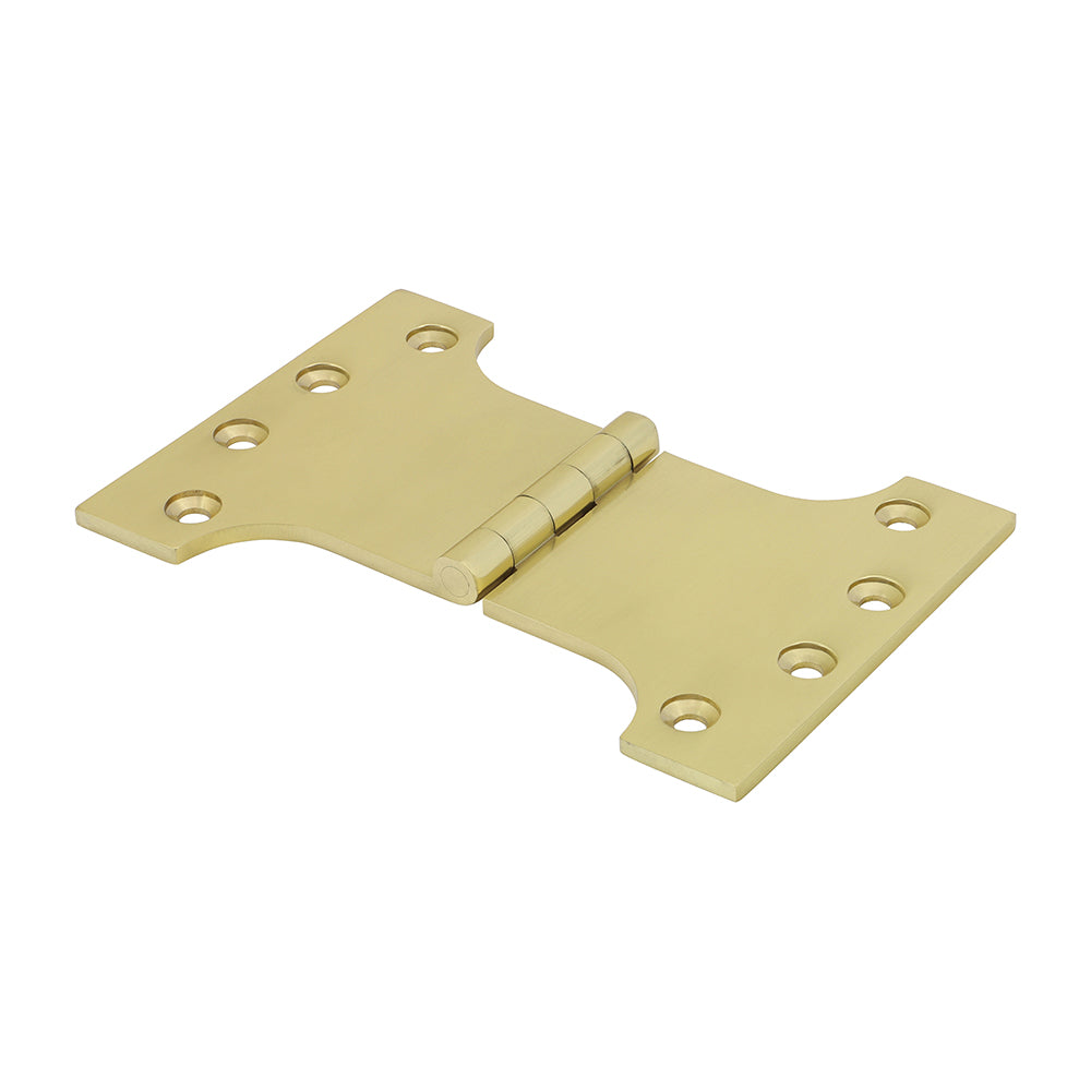 This is an image of Timco - Parliament Hinge (488) - Solid Brass - Polished Brass 102 x 150 (1 Pairs Box) 234460