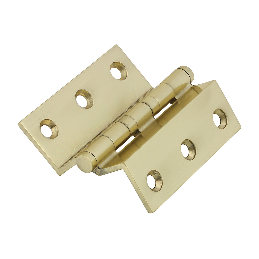This is an image of Timco - Ball Bearing Stormproof Hinge (1951) - Solid Brass - Polished Brass 64 x 55 (1 Pairs Box) 234584