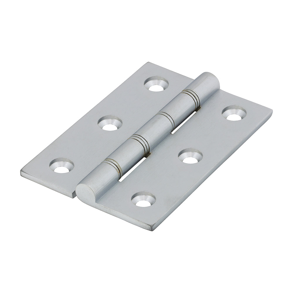 This is an image of Timco - Double Stainless Steel Washered Butt Hinge - Solid Brass - Satin Chrome 76 x 50 (1 Pairs Box) 234635