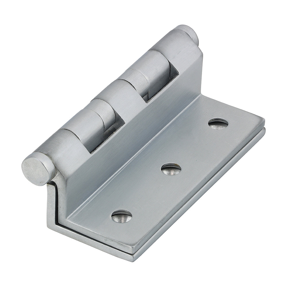 This is an image of Timco - Ball Bearing Stormproof Hinge (1951) - Solid Brass - Satin Chrome 64 x 55 (1 Pairs Box) 234761