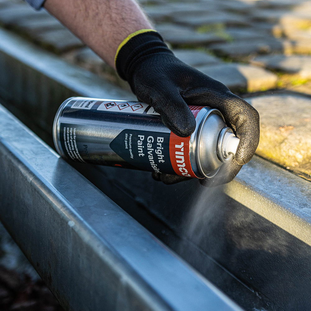 This is an image of Timco - Bright Galvanising Paint 380ml (1 Each Can) PCS237002