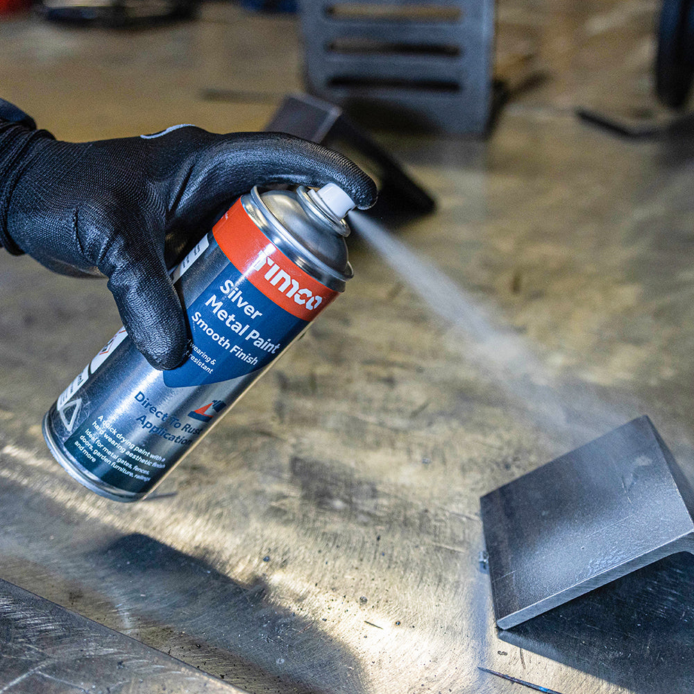This is an image of Timco - Silver Metal Paint - Smooth Finish 380ml (1 Each Can) PCS237008