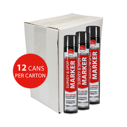 This is an image of Timco - Survey & Spot Marker - Black 750ml (1 Each Can) PCS237225