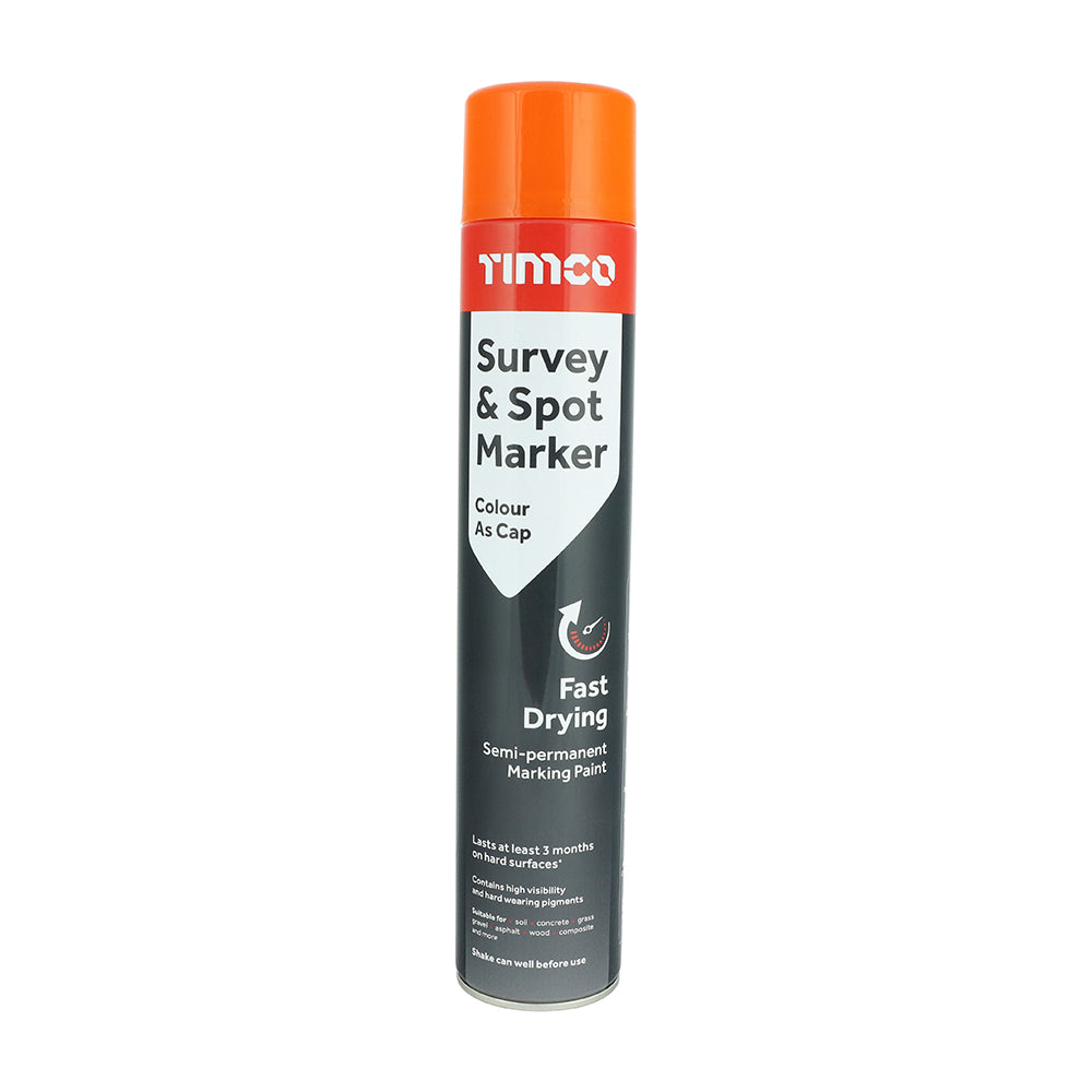 This is an image of Timco - Survey & Spot Marker - Orange 750ml (1 Each Can) PCS237900