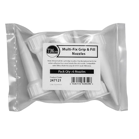 This is an image of Timco - Grip & Fill Nozzles To fit 350/380ml (6 PCS Bag) PCS247121