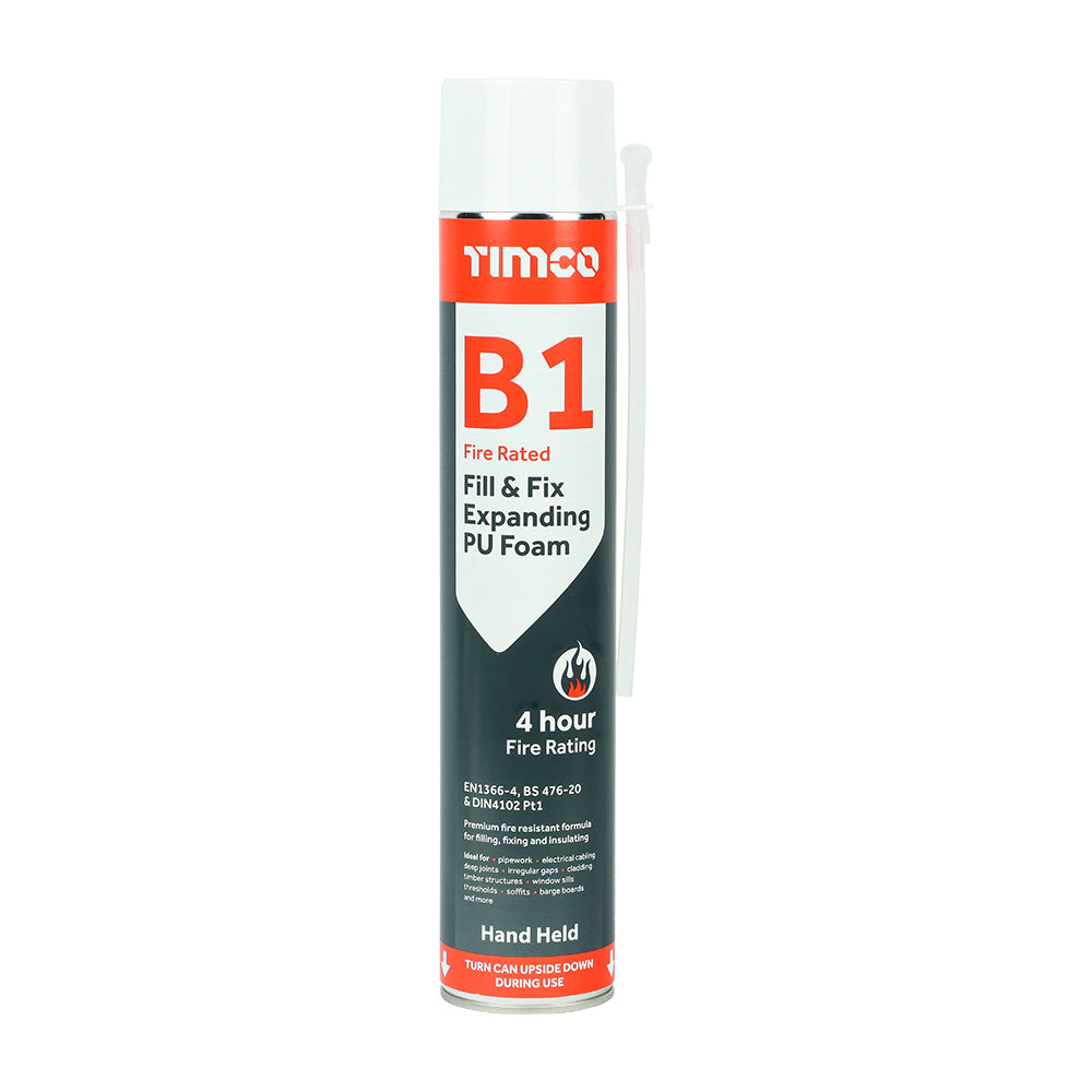 This is an image of Timco - B1 Fill & Fix Expanding PU Foam - Hand Grade 750ml (1 Each Can) PCS247704