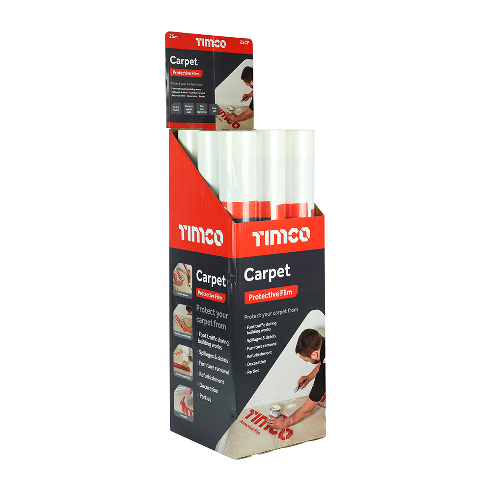 This is an image of Timco - Protective Film - For Carpet 25m x 0.6m 25CP