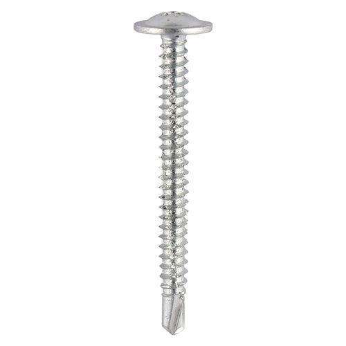 This is an image of Timco - Baypole Screws - Wafer Flange - PH - Self-Drilling Point - Zinc 4.8 x 40mm - (200 PCS Box) 289Z