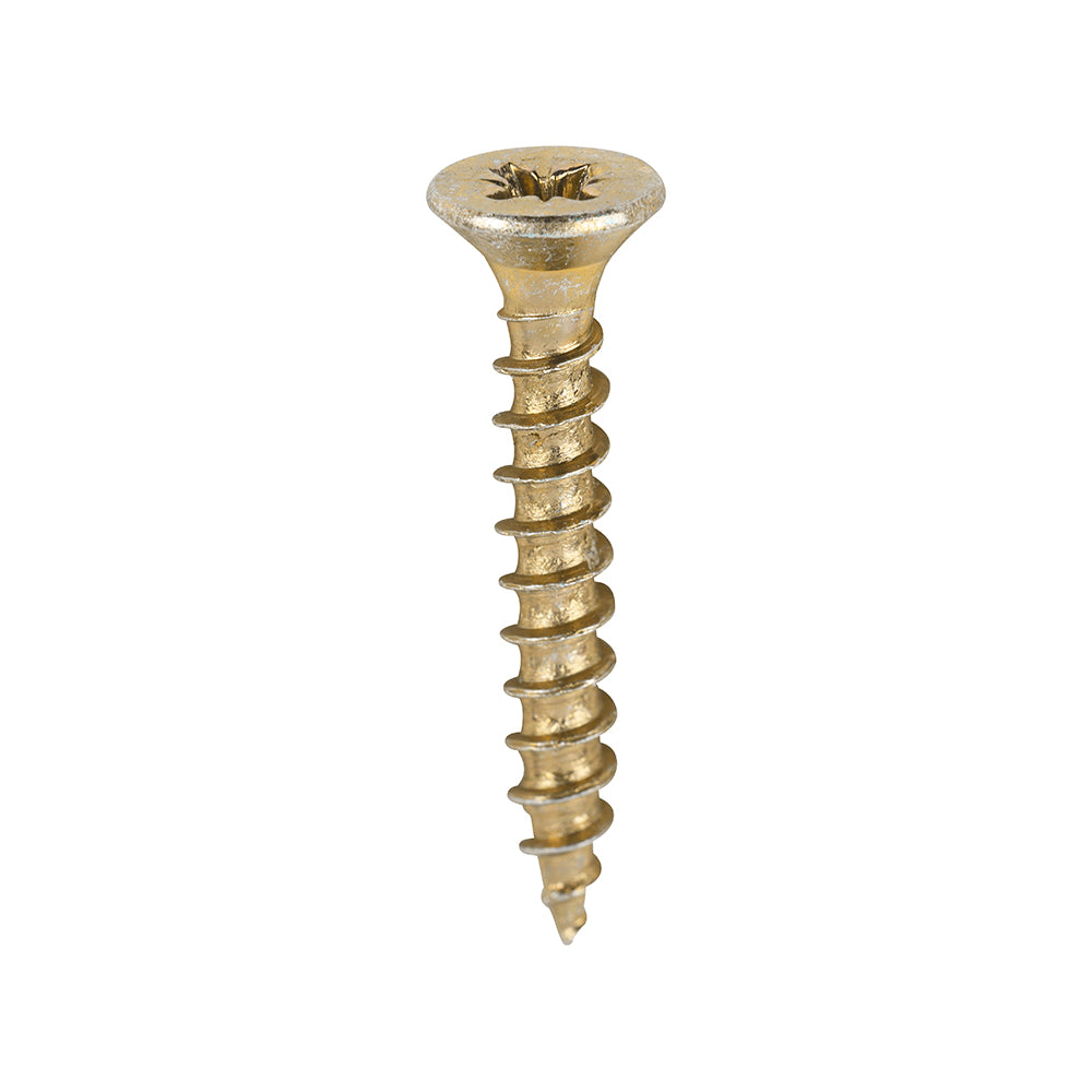 This is an image of Timco - Classic Multi-Purpose Screws - PZ - Double Countersunk - Yellow 3.0 x 20mm - (200 PCS Box) 30020CLAF