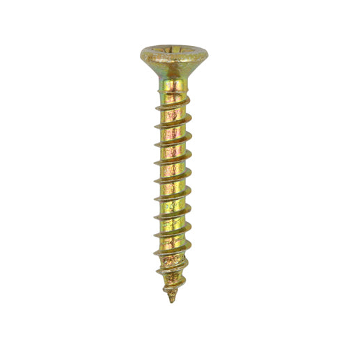 This is an image of Timco - Classic Multi-Purpose Hinge Screws - PZ - Countersunk - Yellow 3.0 x 25mm - (200 PCS Box) 30025CLAH