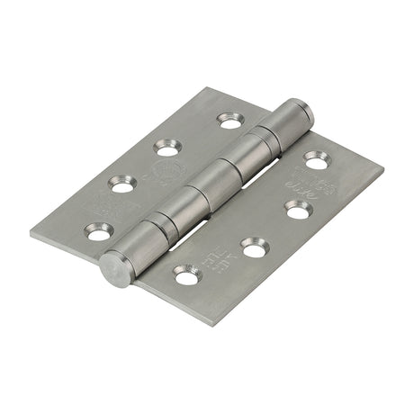 This is an image of Timco - Grade 13 Fire Door Hinges - Satin Stainless Steel 101 x 76 x 3 (1 Pairs Blister Pack) 334052