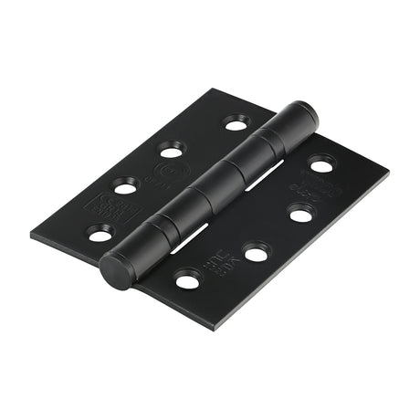 This is an image of Timco - Grade 13 Fire Door Hinges - Matt Black Stainless Steel 101 x 76 x 3 (1 Pairs Blister Pack) 334161