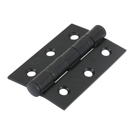 This is an image of Timco - Grade 7 Ball Bearing Fire Door Hinges - Epoxy Black 76 x 50 x 2.0 (1 Pairs TIMpac) 334321P