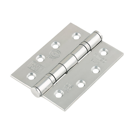 This is an image of Timco - Grade 13 Fire Door Hinges - Polished Stainless Steel 101 x 76 x 3 (1.5 Pairs Box) 334444