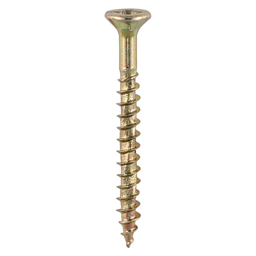 This is an image of Timco - Velocity Premium Multi-Use Screws - PZ - Double Countersunk - Yellow 3.5 x 16mm - (200 PCS Box) 35016VY