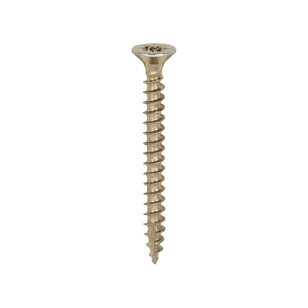 This is an image of Timco - Classic Multi-Purpose Screws - PZ - Double Countersunk - Yellow 3.5 x 35mm - (200 PCS Box) 35035CLAF