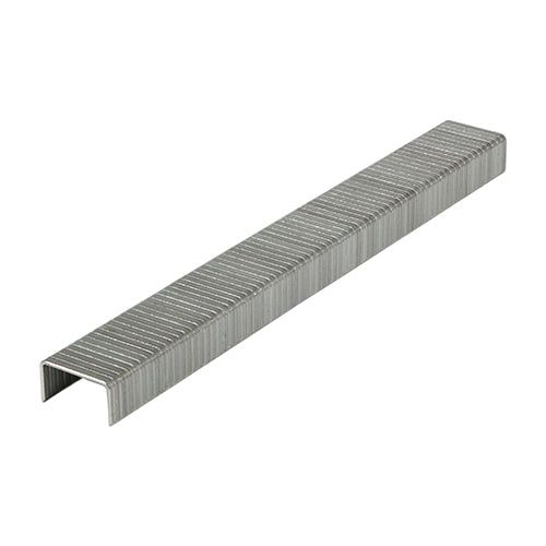 This is an image of Timco - Light Duty Staples - Chisel Point - Galvanised 6mm (1000 PCS Box) 377101