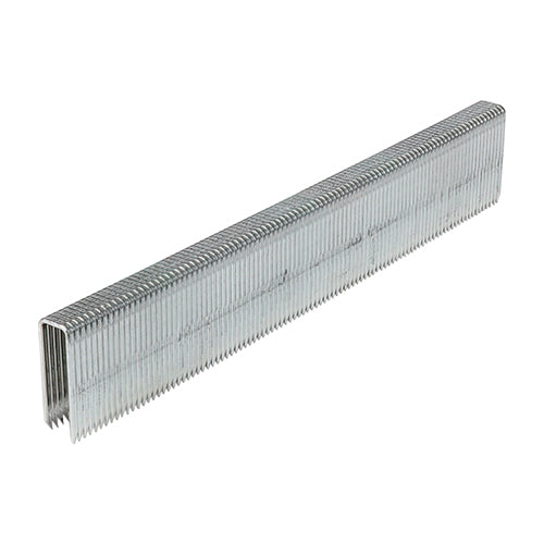 This is an image of Timco - Heavy Duty Staples - Divergent Point - Galvanised 18mm (1000 PCS Box) 377963