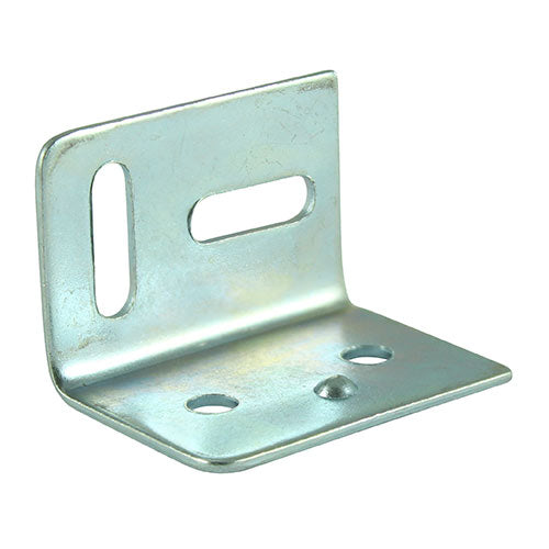 This is an image of Timco - Stretcher Plates - Zinc 38 x 25 x 29mm - (100 PCS Box) 38SPL