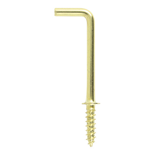 This is an image of Timco - Cup Hooks - Square - Electro Brass 38mm - (8 PCS TIMpac) 38SQBP
