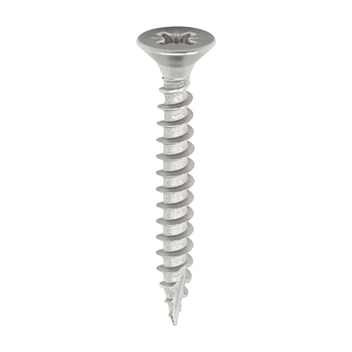 This is an image of Timco - Classic Multi-Purpose Screws - PZ - Double Countersunk - Stainless Steel 4.0 x 25mm - (25 PCS TIMpac) 40025CHSSP