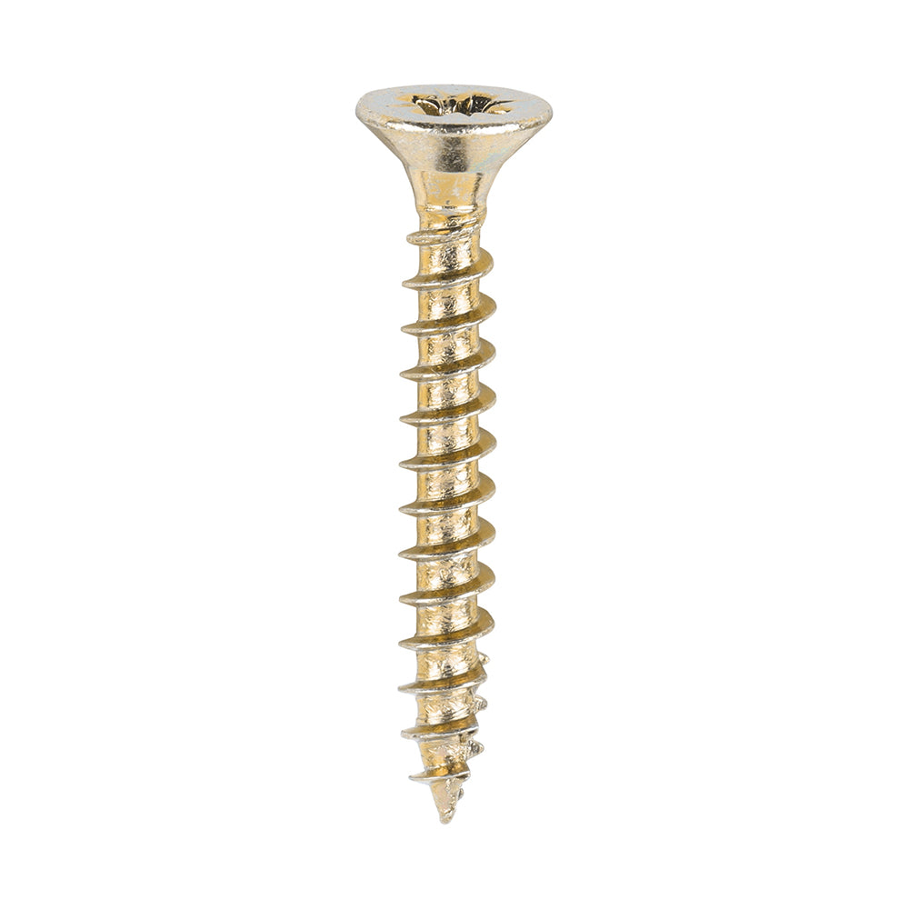 This is an image of Timco - Classic Multi-Purpose Screws - PZ - Double Countersunk - Yellow 4.0 x 30mm - (200 PCS Box) 40030CLAF