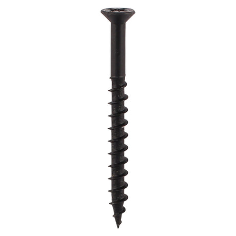 This is an image of Timco - Furniture Carcass Screws - PZ - Black 4.0 x 33mm - (500 PCS Box) 40033CARC