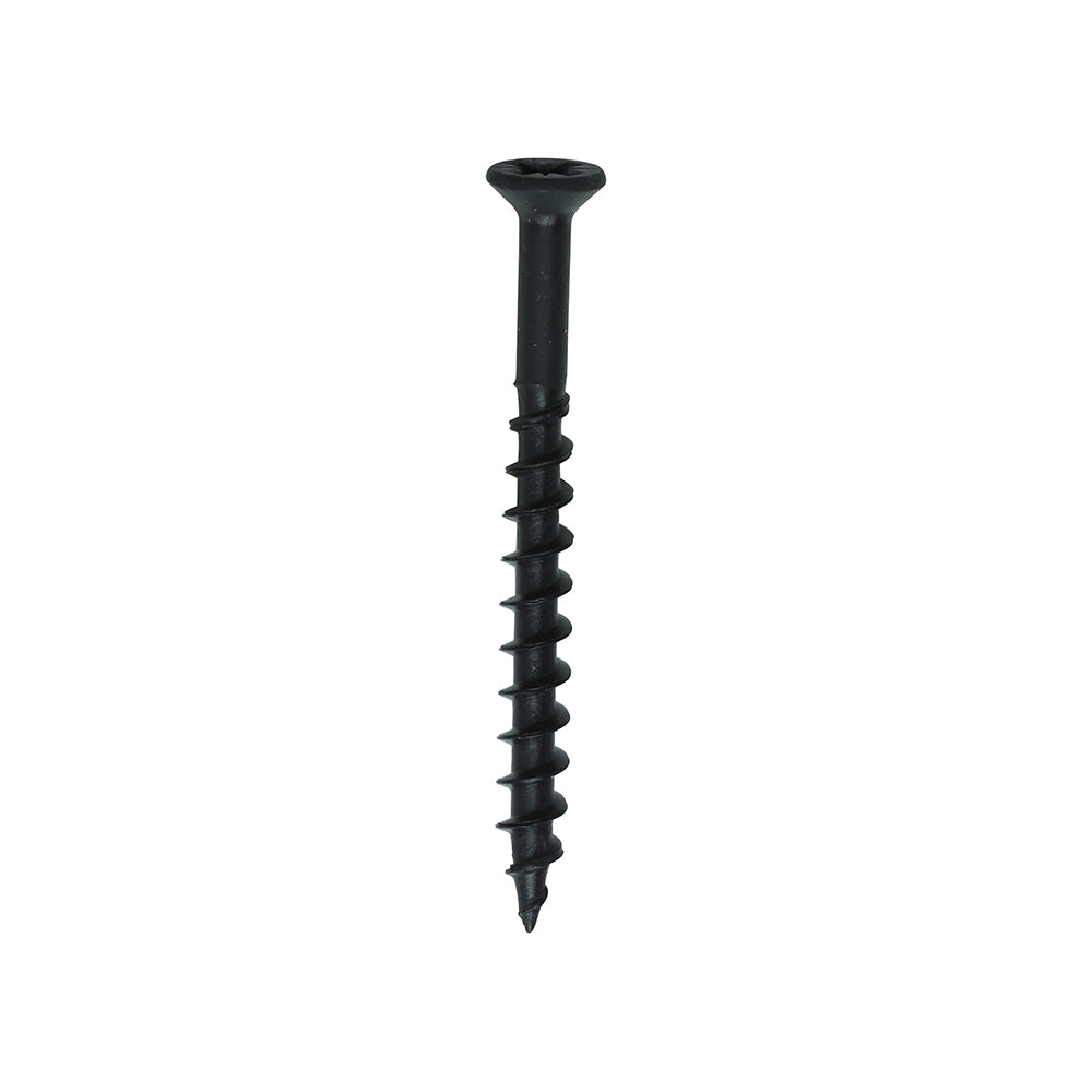 This is an image of Timco - Furniture Carcass Screws - PZ - Black 4.0 x 45mm - (500 PCS Box) 40045CARC