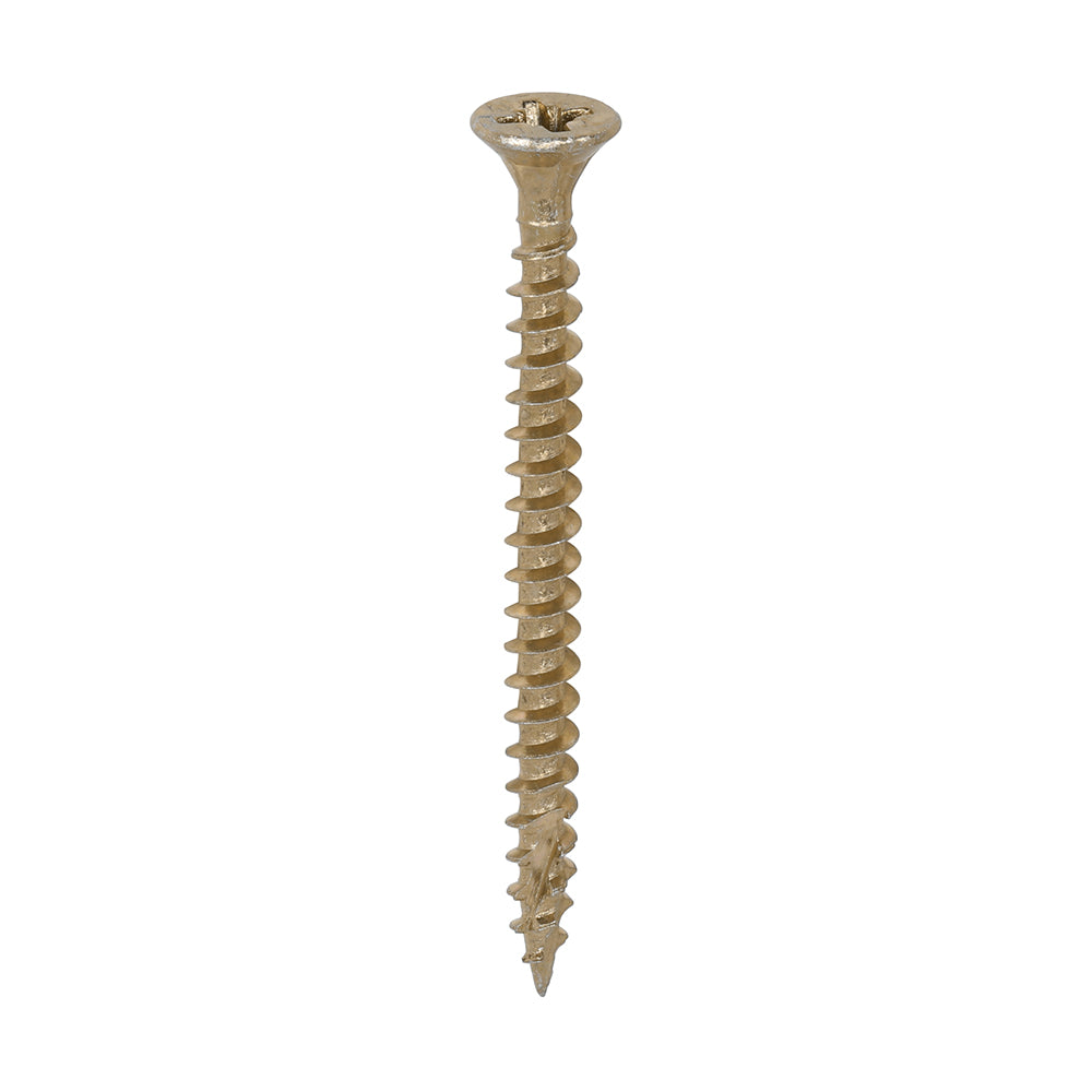 This is an image of Timco - C2 Strong-Fix Screws - PZ - Double Countersunk - Twin-Cut - Yellow 4.0 x 50mm - (1000 PCS Box) 40050C2IND