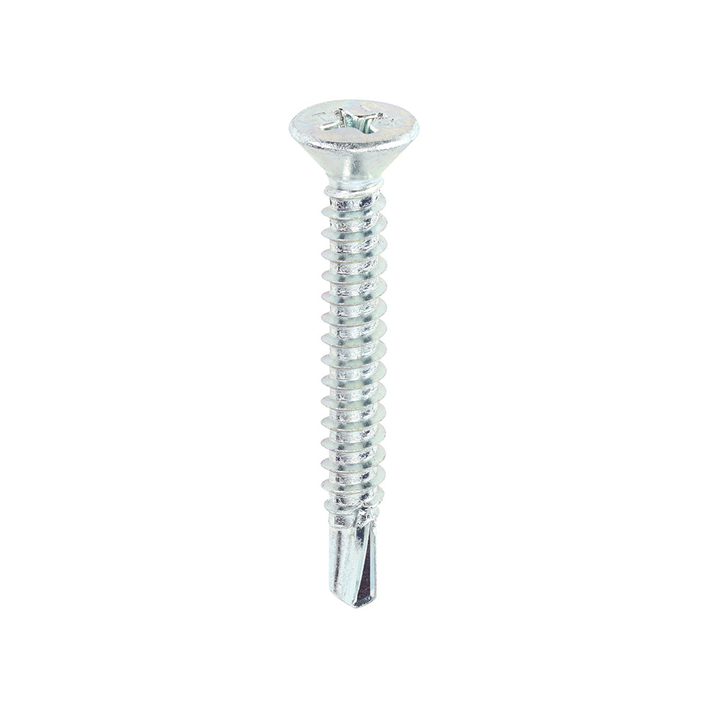 This is an image of Timco - Window Fabrication Screws - Countersunk - PH - Self-Tapping - Self-Drilling Point - Zinc 4.8 x 38mm - (500 PCS Box) 425Z