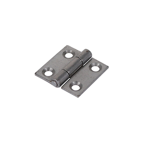 This is an image of Timco - Plain Butt Hinge - Fixed Pin (1838) - Self Colour 25 x 25 (1 Pairs Plain Bag) 434005