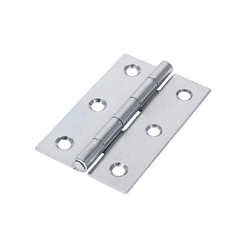 This is an image of Timco - Narrow Plain Butt Hinge (5050) - Zinc 75 x 48 (1 Pairs Plain Bag) 434015