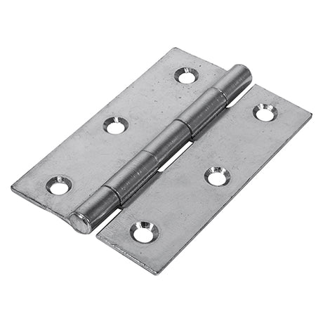 This is an image of Timco - Plain Butt Hinge - Fixed Pin (1838) - Zinc 90 x 60 (1 Pairs Plain Bag) 434069