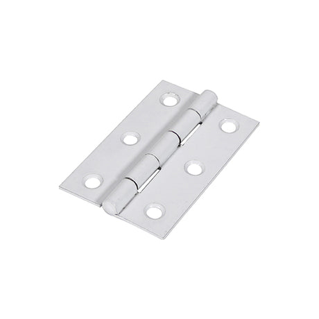This is an image of Timco - Plain Butt Hinge - Fixed Pin (1838) - White 75 x 50 (1 Pairs Plain Bag) 434099