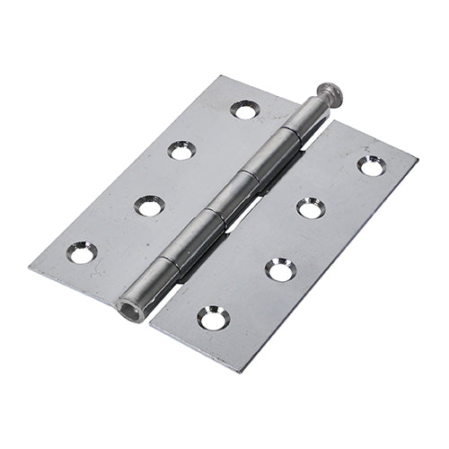 This is an image of Timco - Plain Butt Hinge - Loose Pin (1840) - Polished Chrome 100 x 71 (1 Pairs Plain Bag) 434118