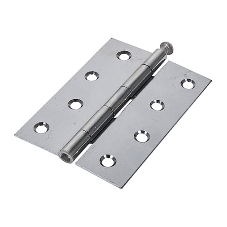 This is an image of Timco - Plain Butt Hinge - Loose Pin (1840) - Polished Chrome 100 x 71 (1 Pairs Plain Bag) 434118