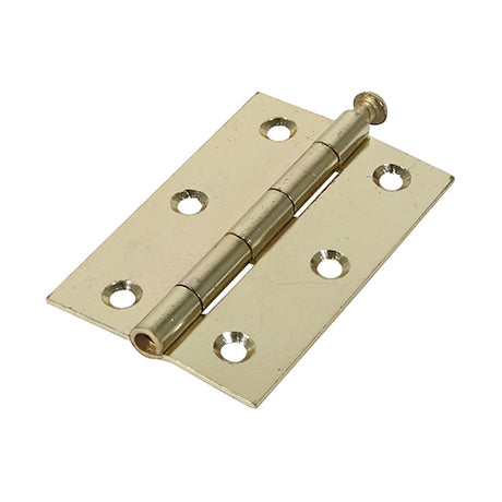 This is an image of Timco - Plain Butt Hinge - Loose Pin (1840) - Electro Brass 90 x 60 (1 Pairs Plain Bag) 434208