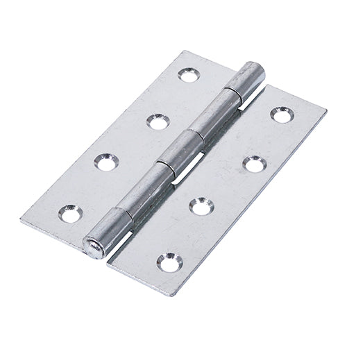 This is an image of Timco - Narrow Plain Butt Hinge (5050) - Zinc 100 x 58 (1 Pairs Plain Bag) 434255