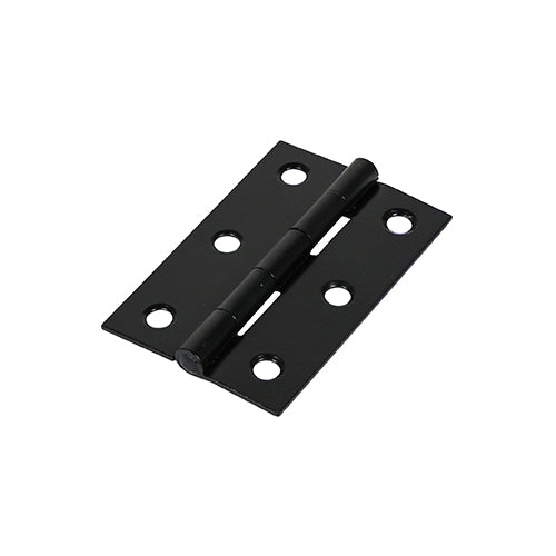 This is an image of Timco - Plain Butt Hinge - Fixed Pin (1838) - Black 75 x 50 (1 Pairs TIMpac) 434329P