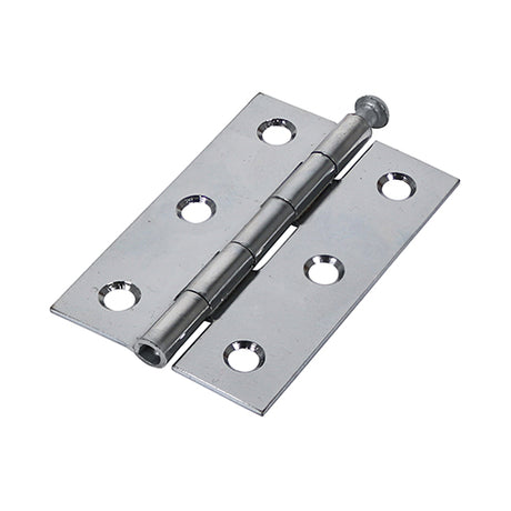 This is an image of Timco - Plain Butt Hinge - Loose Pin (1840) - Polished Chrome 75 x 50 (1 Pairs Plain Bag) 434435