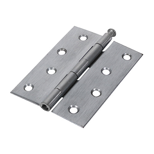This is an image of Timco - Plain Butt Hinge - Loose Pin (1840) - Satin Chrome 100 x 71 (1 Pairs Plain Bag) 434520