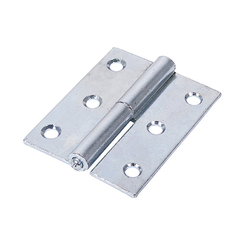 This is an image of Timco - Lift Off Hinge (457) - Left Hand - Zinc 75 x 62 (1 Pairs Plain Bag) 434706