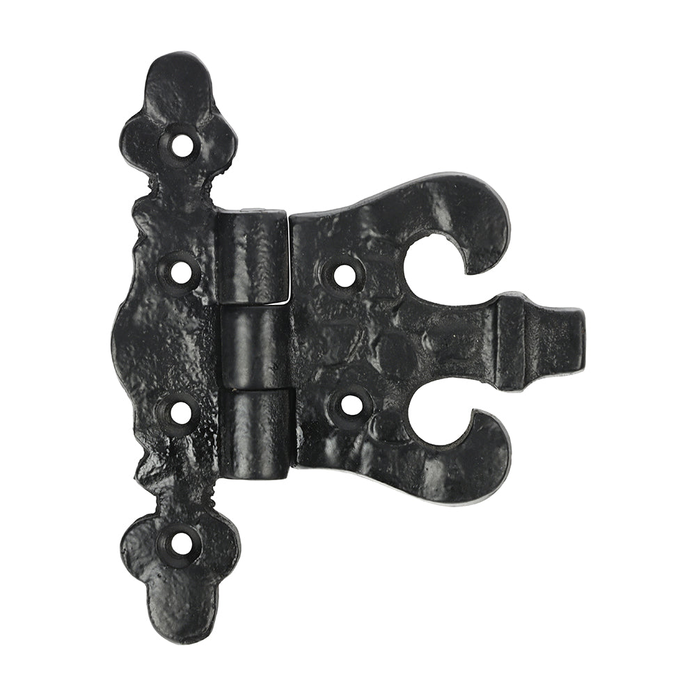 This is an image of Timco - Pair of Unequal Hinges - Antique Black 85mm (1 Pairs Bag) 442523