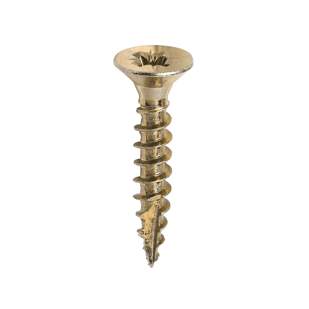 This is an image of Timco - Classic Multi-Purpose Screws - PZ - Double Countersunk - Yellow 4.5 x 25mm - (200 PCS Box) 45025CLAF