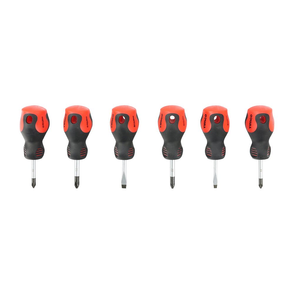 This is an image of Timco - Stubby Screwdriver Set 6pcs (6 Pieces Box) 468133