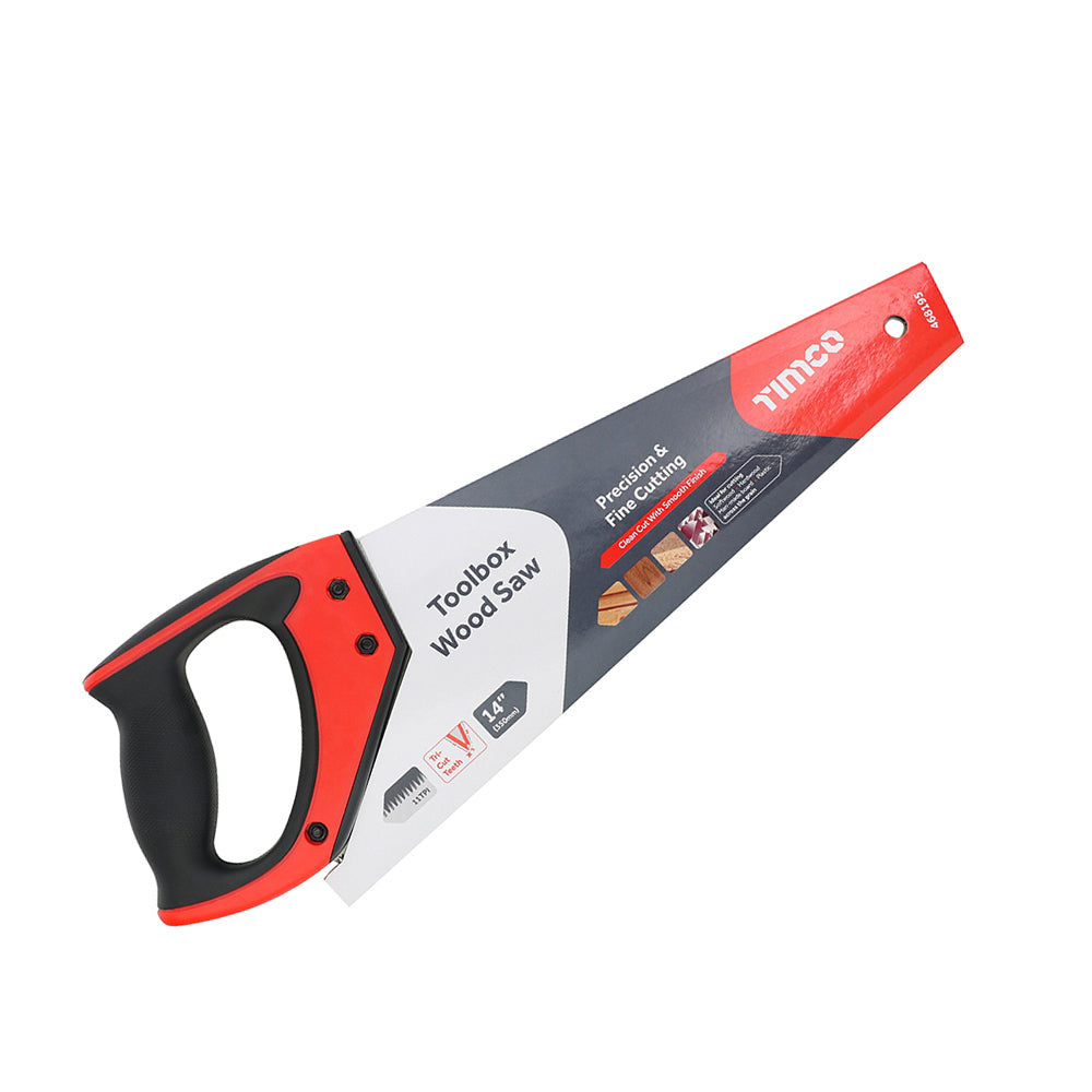 This is an image of Timco - Toolbox Wood Saw 14" (1 Each Unit) 468195