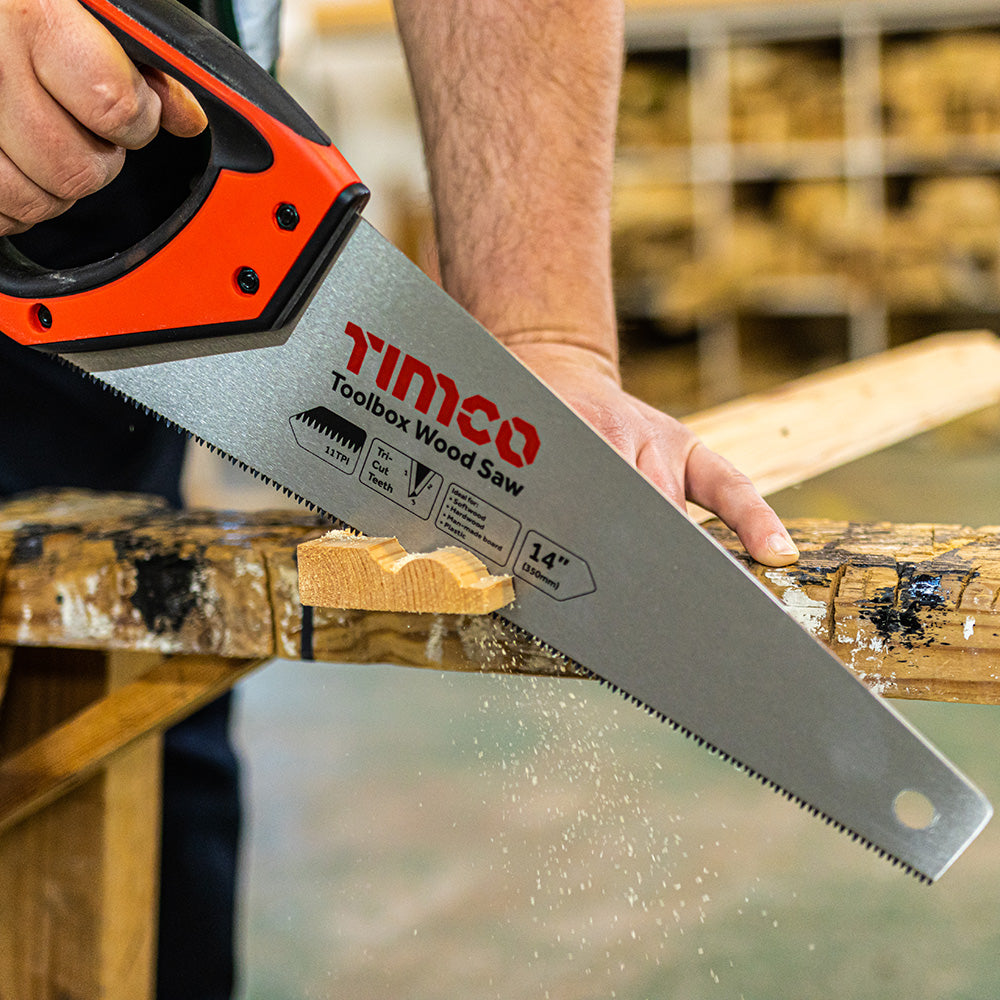 This is an image of Timco - Toolbox Wood Saw 14" (1 Each Unit) 468195