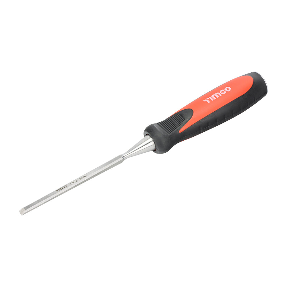 This is an image of Timco - Bevel Edge Wood Chisel 6mm (1 Each Clip) 468244