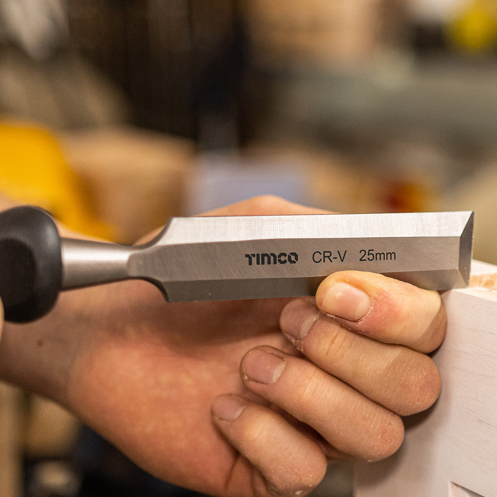 This is an image of Timco - Bevel Edge Wood Chisel 25mm (1 Each Clip) 468247